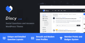 Discy – Social Questions and Answers WP Theme v4.3 Nulled