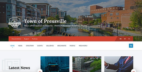 Pressville v2.5.0 - Unique WordPress Theme for Municipalities