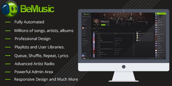 BeMusic v2.4.8 - Music Streaming Engine PHP Script