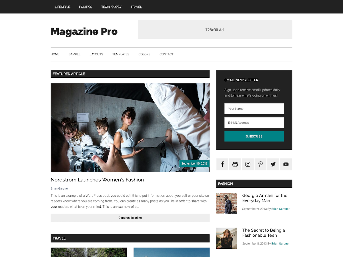 Magazine Pro Genesis Child Theme