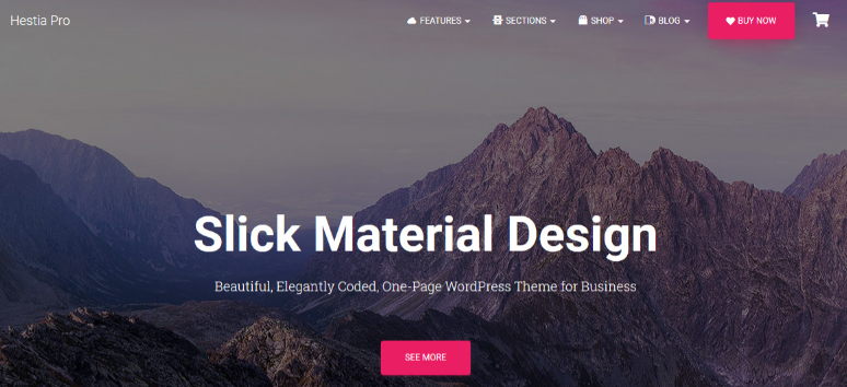Hestia Pro v3.0.6 - Sharp Material Design Theme For Startups | Creative