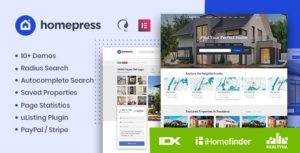 HomePress – Real Estate WordPress Theme v1.2.6 Nulled