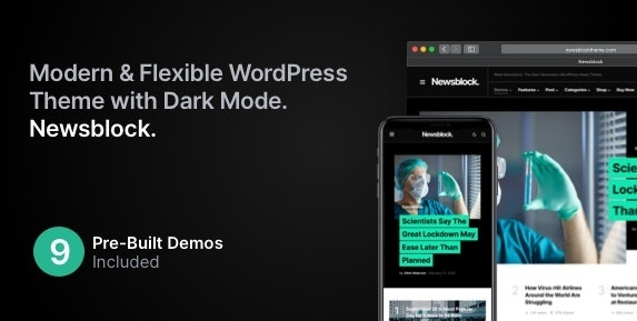 Newsblock v1.0.9 - News & Magazine WordPress Theme with Dark Mode
