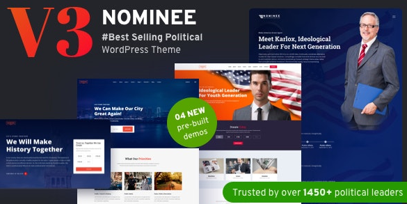 Nominee v3.3.0 - Political WordPress Theme for Candidate/Political Leader