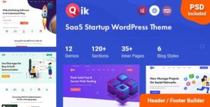 Qik – SaaS Startup WordPress Theme v1.0.1 nulled