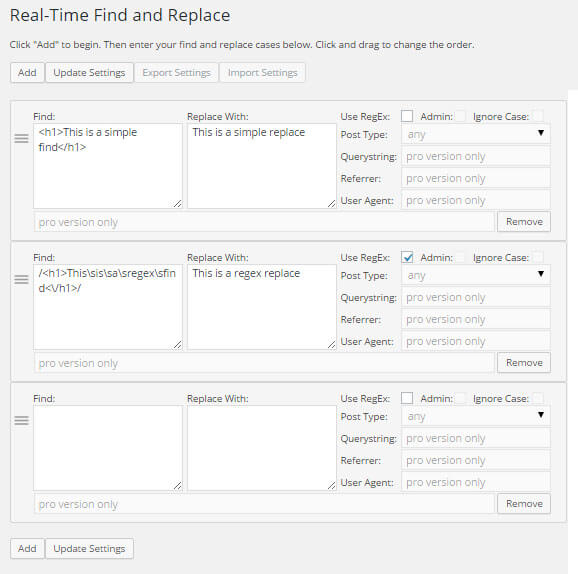 Real-Time Find and Replace Download Free Wordpress Plugin 1