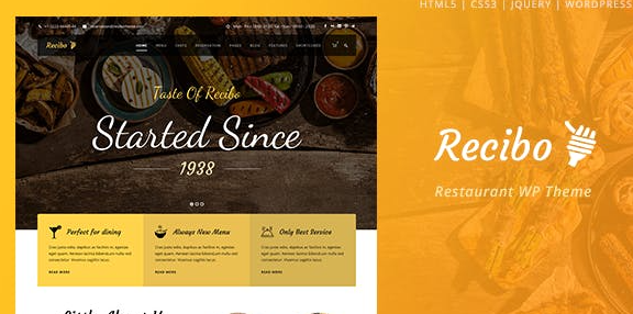 Recibo v1.3.0 - Restaurant / Food / Cook WordPress Theme