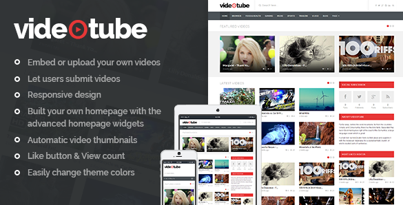 VideoTube v3.4.3.3 - A Responsive Video WordPress Theme