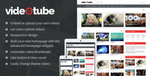 VideoTube &#8211; A Responsive Video WordPress Theme v3.4.3.3 nulled