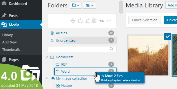 WordPress Real Media Library v4.10.4 - Media Categories / Folders File Manager