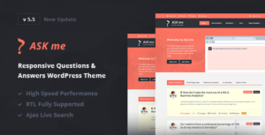 Ask Me – Responsive Questions &amp; Answers WordPress v6.4 Nulled