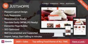 Justshoppe – Elementor Cake Bakery WordPress Theme v11.4 nulled