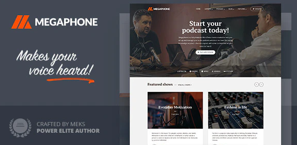 Megaphone v1.2.1 - Audio Podcast WordPress Theme