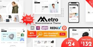 Metro – Minimal WooCommerce WordPress Theme v1.5.0 nulled