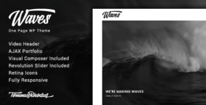 Waves – Fullscreen Video One-Page WordPress Theme v1.0.4 nulled