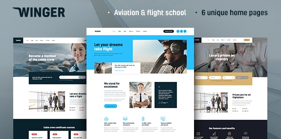 Winger v1.0.2 - Aviation & Flight School WordPress Theme