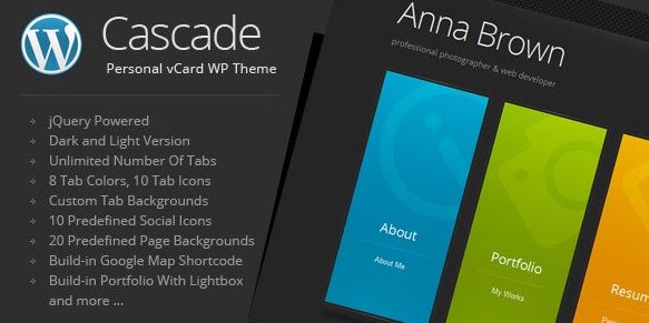 Cascade v8.1 - Personal vCard WordPress Theme