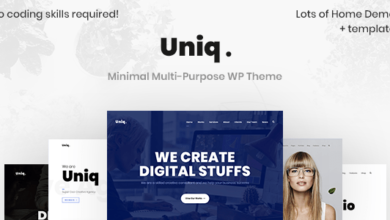 Uniq - Minimal Creative WordPress Theme