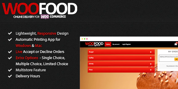 WooFood - Food Ordering (Delivery, Pickup) Plugin for WooCommerce & Automatic Order Printing