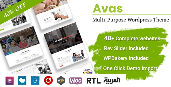 Avas v6.4.1 - Multi-Purpose WordPress Theme