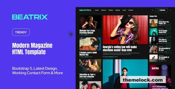 Beatrix - Magazine HTML Theme